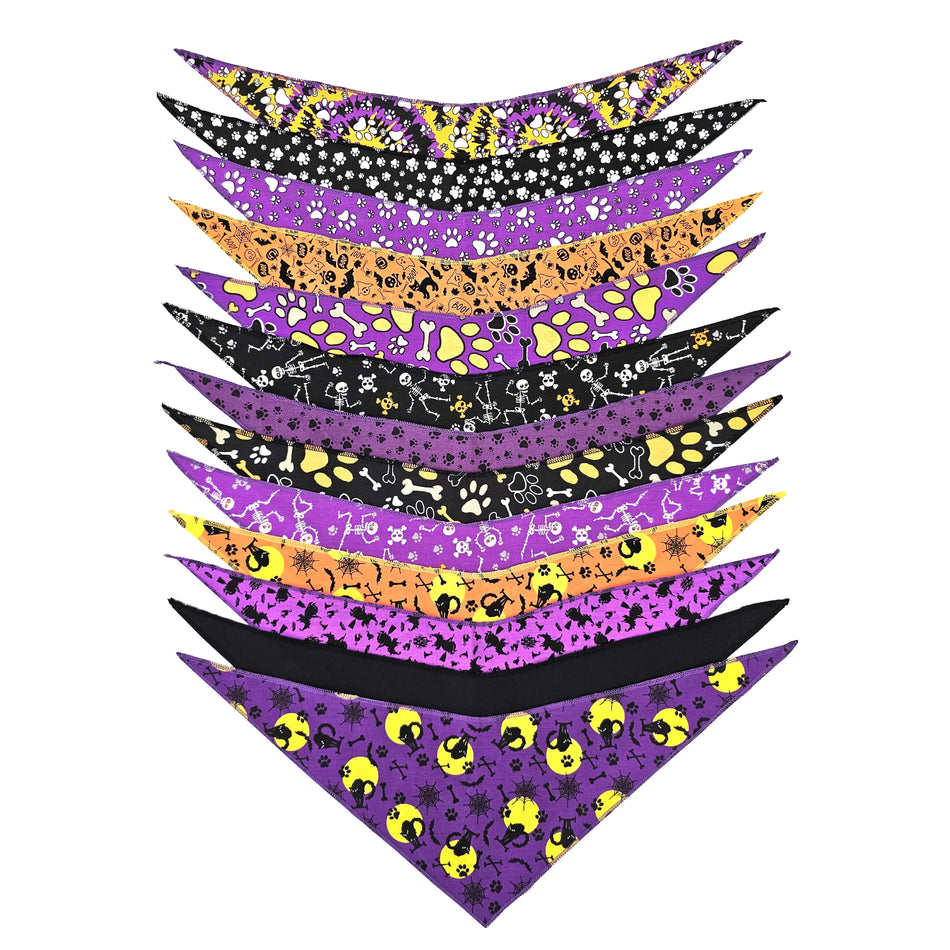 SPKS12 Bandanas Variety Pack Per Size - 12 assorted HALLOWEEN bandanas