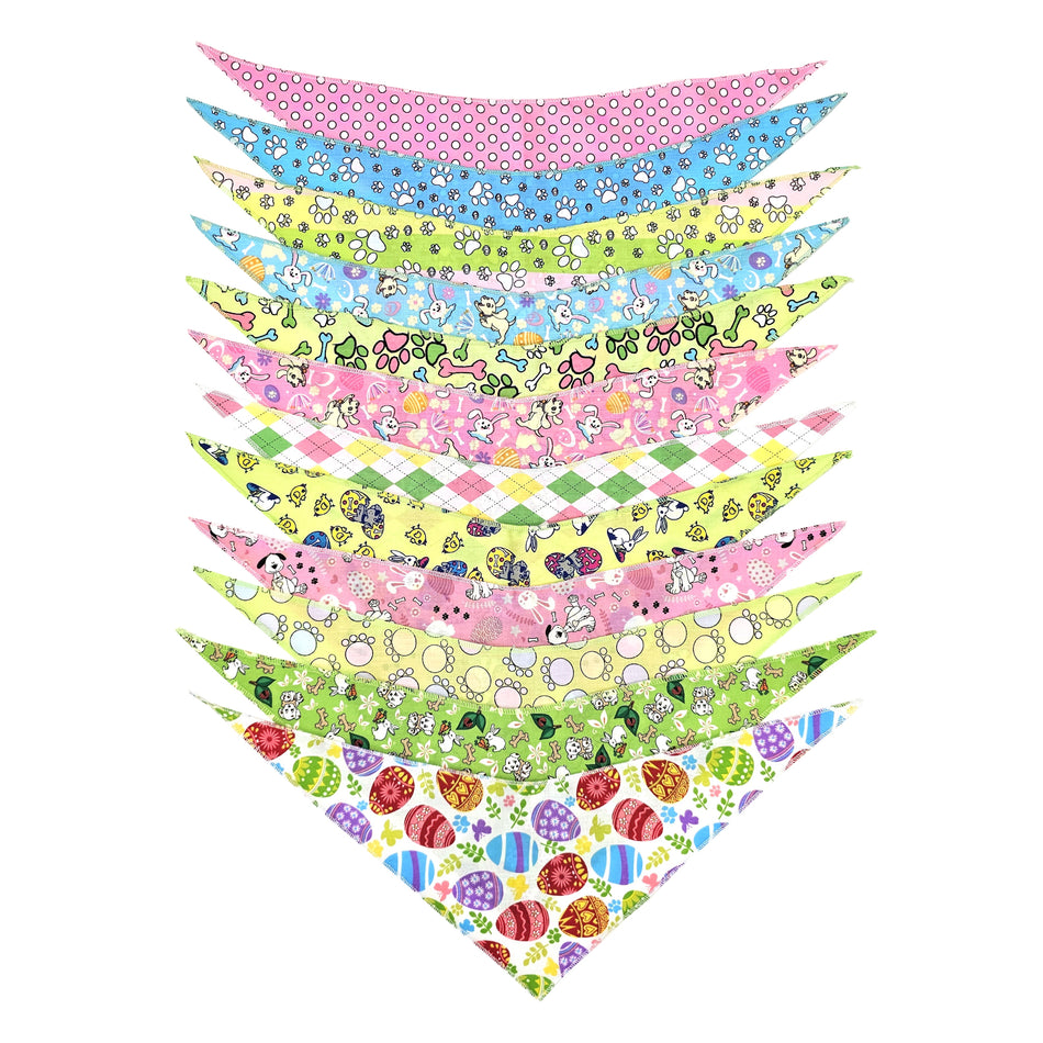 SPKS9 Bandanas Variety Pack Per Size - 12 assorted EASTER bandanas