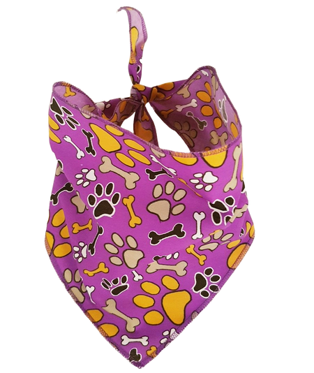 S3130 Paws & Bones Bandana, Purple