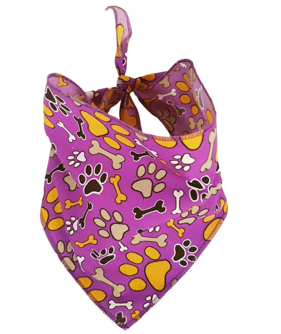 S3130 Paws & Bones Bandana, Purple