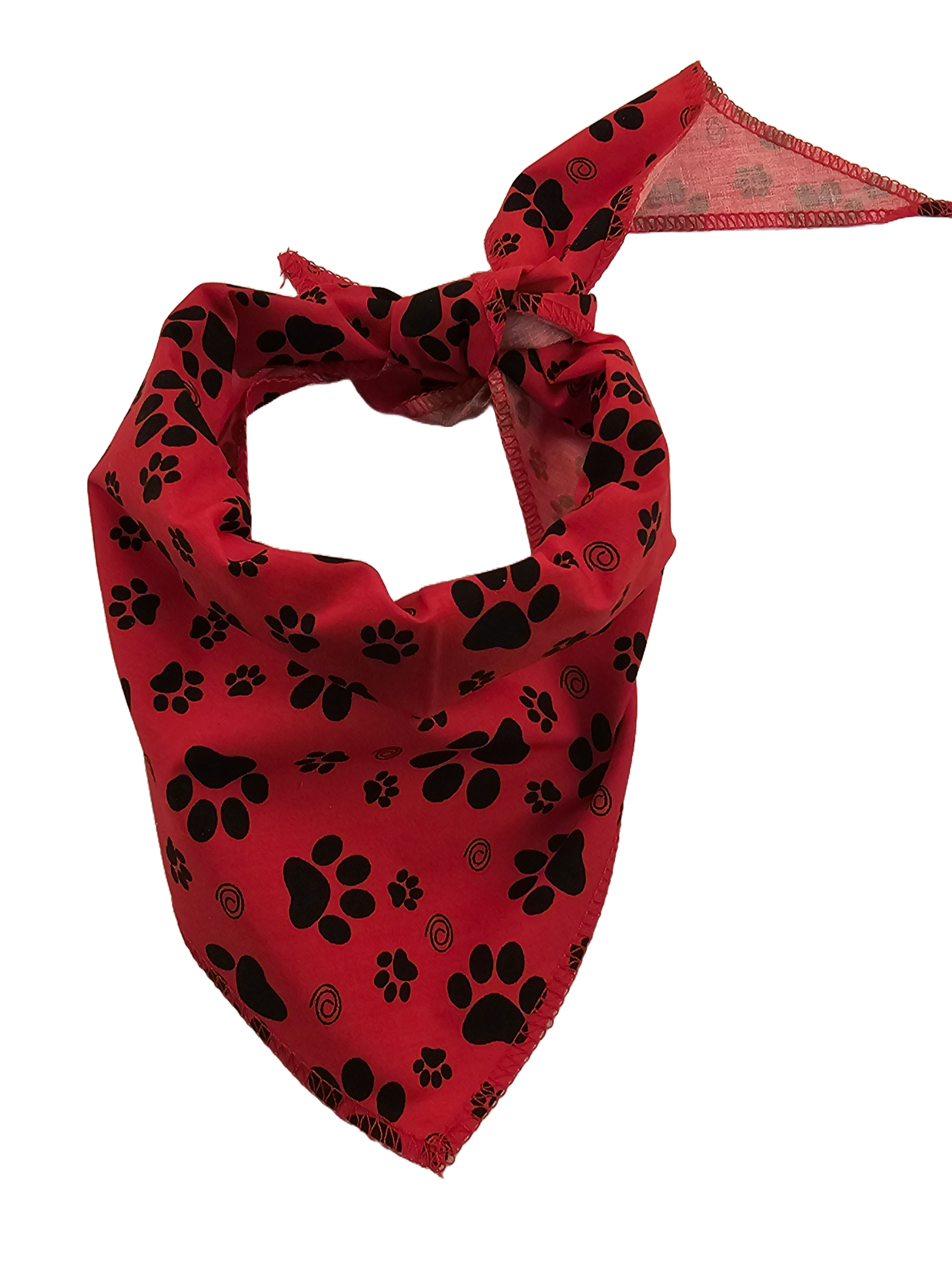 S3266 Paws Bandana, Red