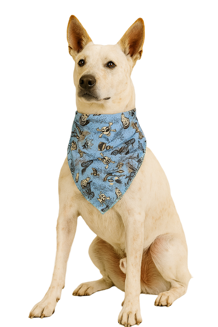 S3103 Dog Rider Bandana, Blue