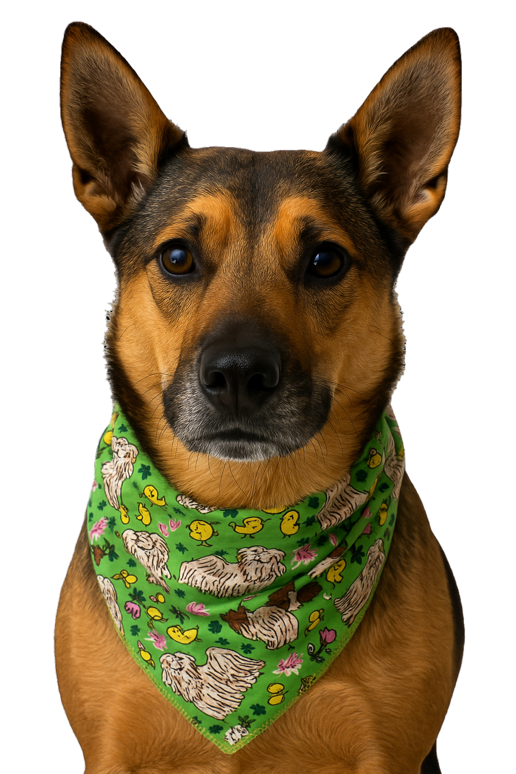 S3104 Spring Doggie Bandana, Green