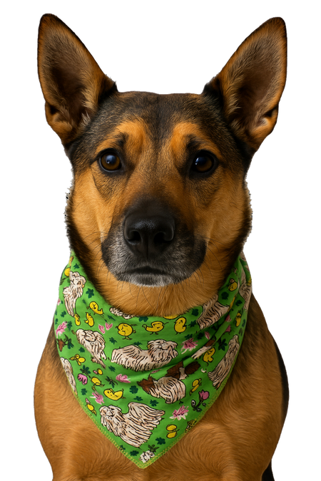S3104 Spring Doggie Bandana, Green
