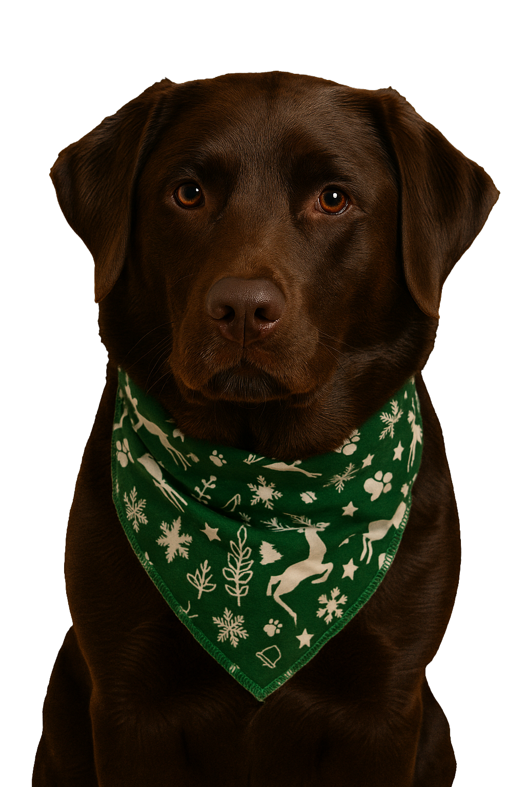 S3010 Christmas Bandana Green