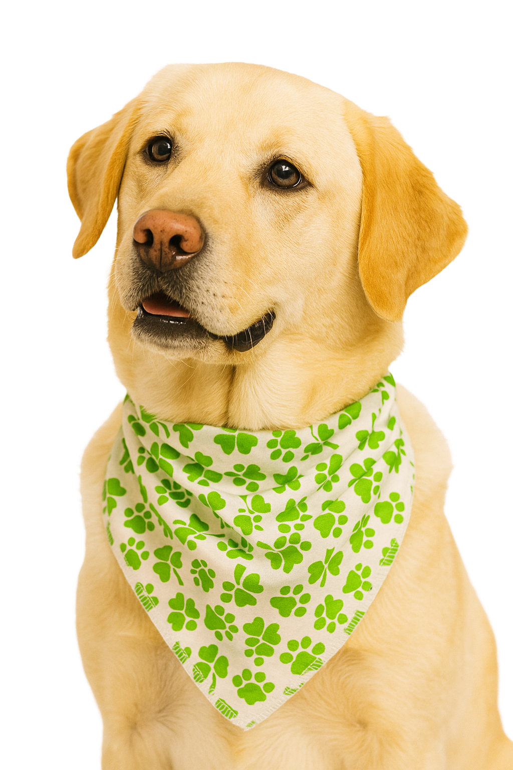 S3123 St. Patrick's Day Bandana Green/White