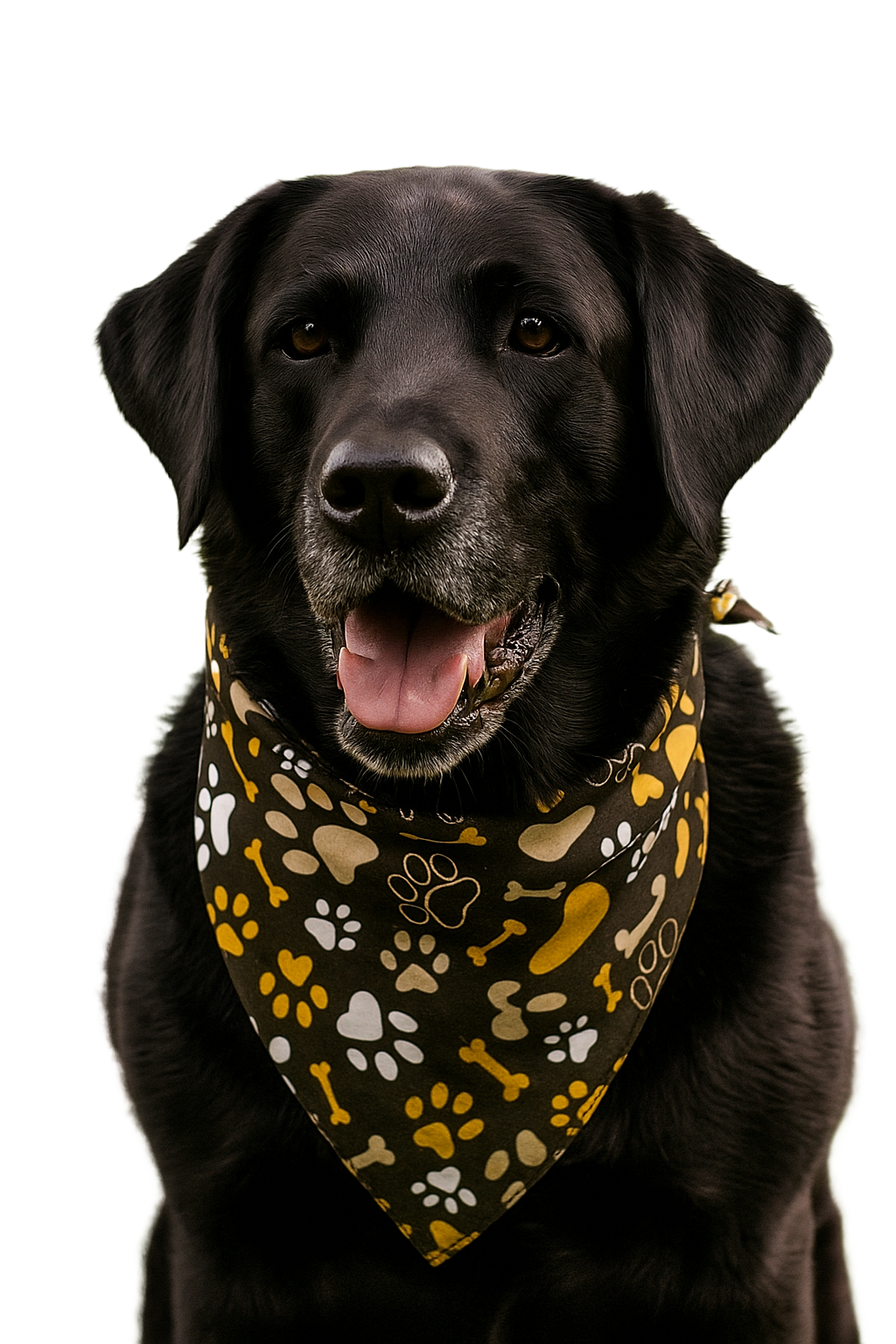 S3131 Paws & Bones Bandana, Black