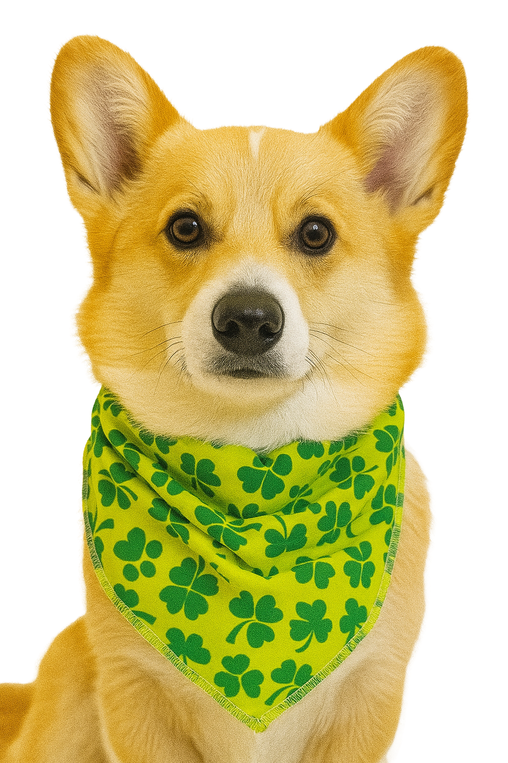 S3136 St. Patrick's Day Bandana Green/ Yellow
