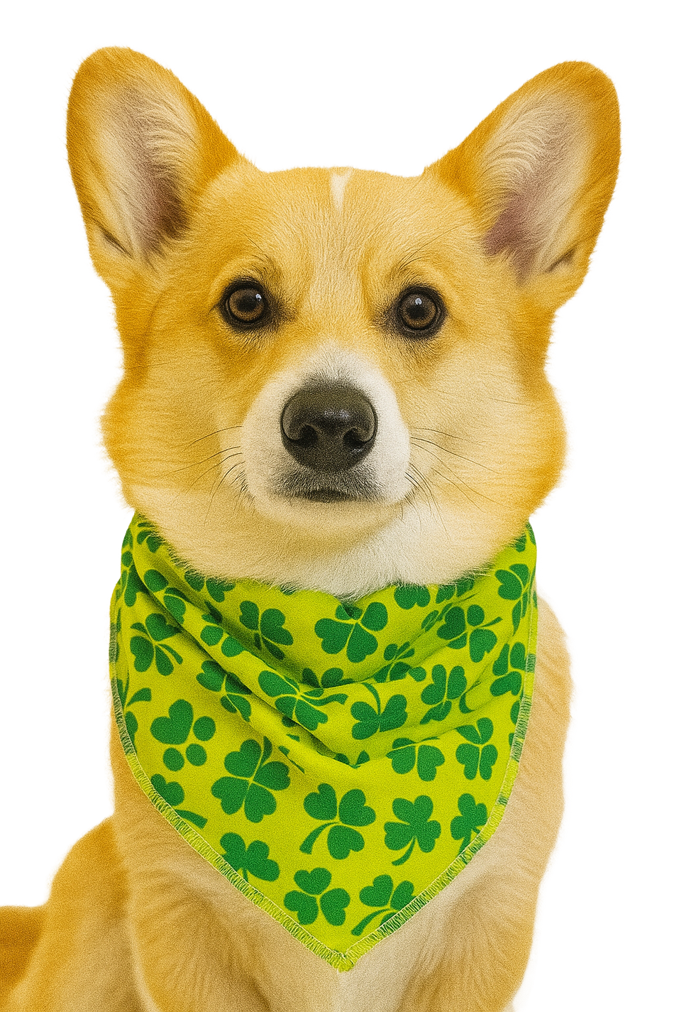 S3136 St. Patrick's Day Bandana Green/ Yellow
