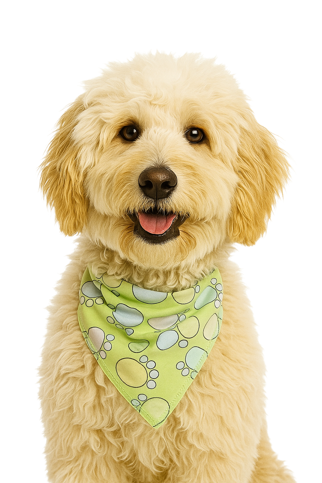 S3154 Easter Paws Bandana, Light Green