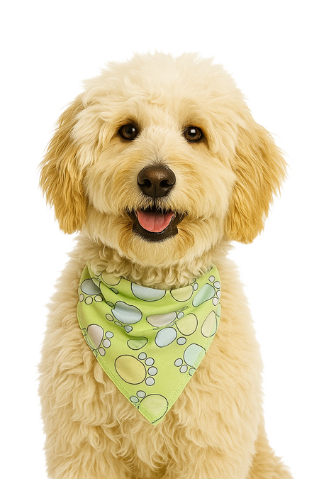 S3154 Easter Paws Bandana, Light Green