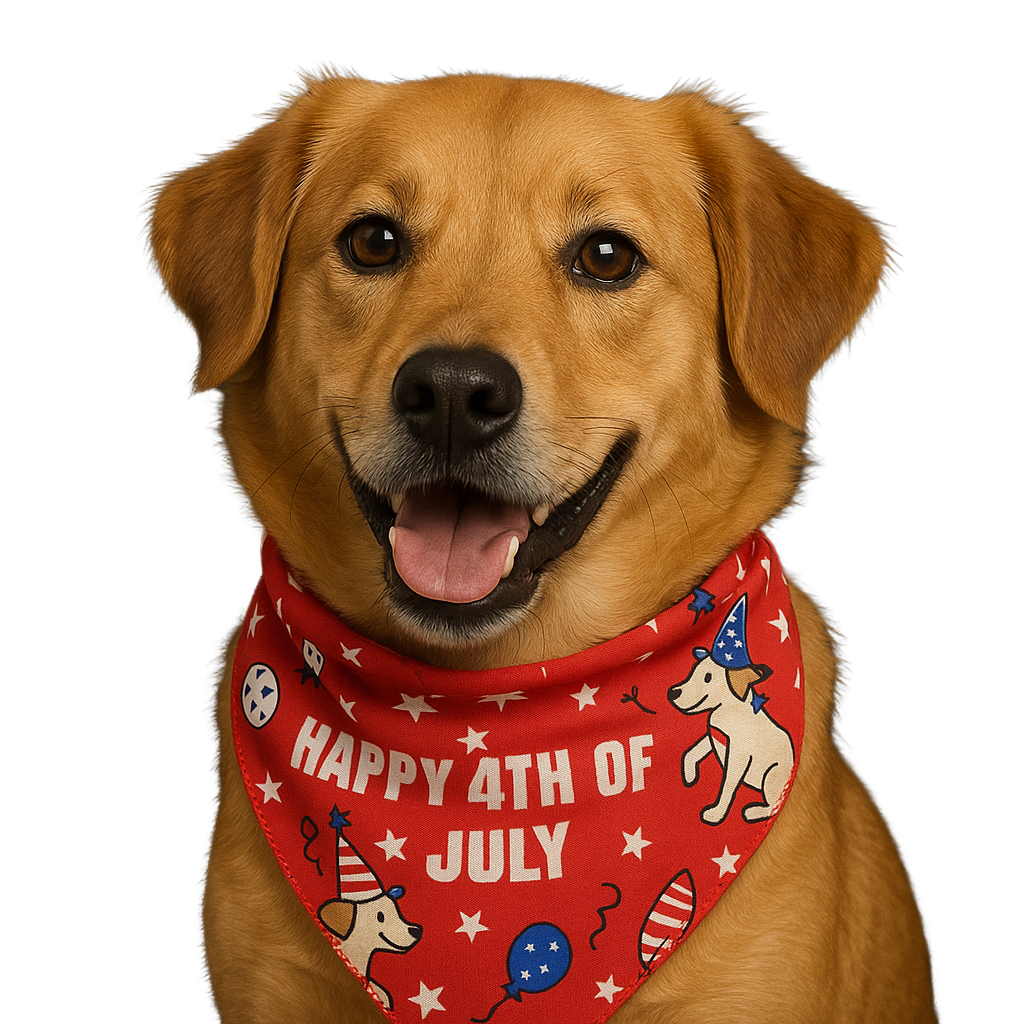 S3203 Fourth Of July Doggie Bandana, Red