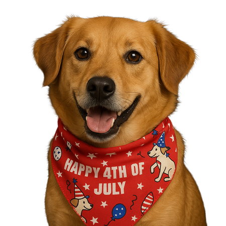 S3203 Fourth Of July Doggie Bandana, Red