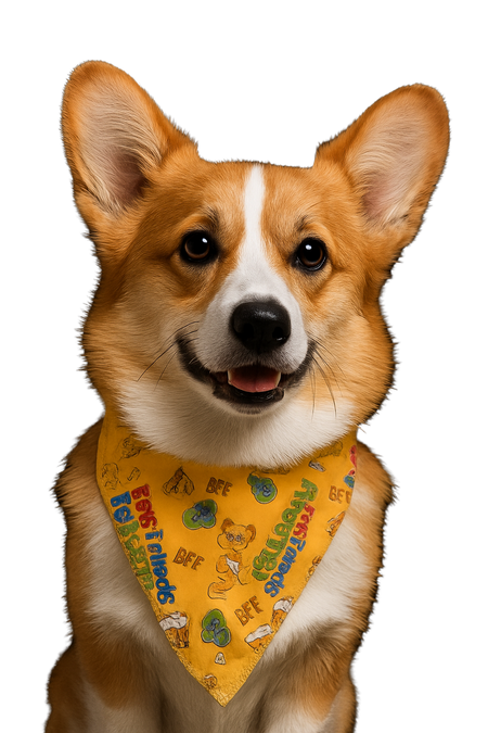 S3209 Best Friends Forever Doggie & Kitty Bandana, Brown