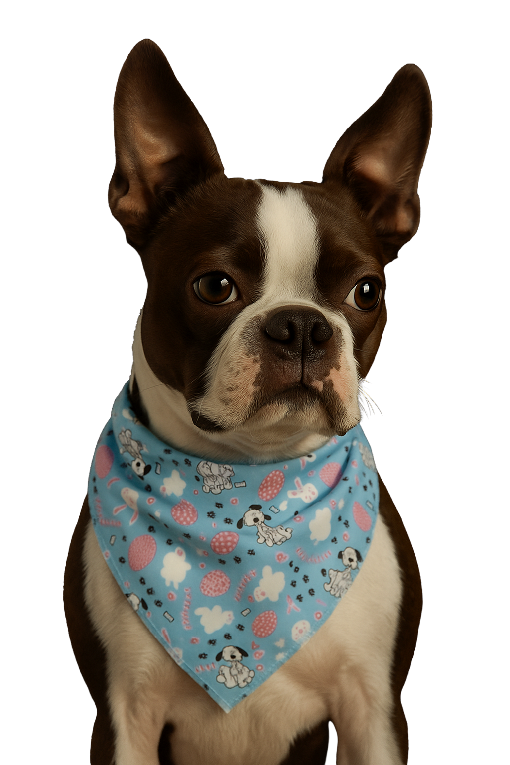 S3227 Easter Bunny & Chick Doggie Bandana, Blue