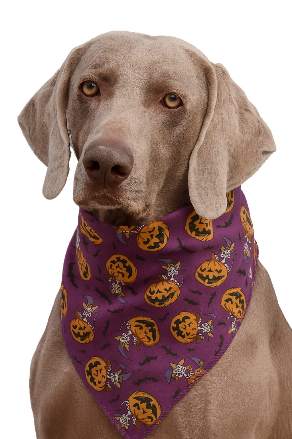 S3245 Halloween Pumpkins Doggie Bandana, Purple 