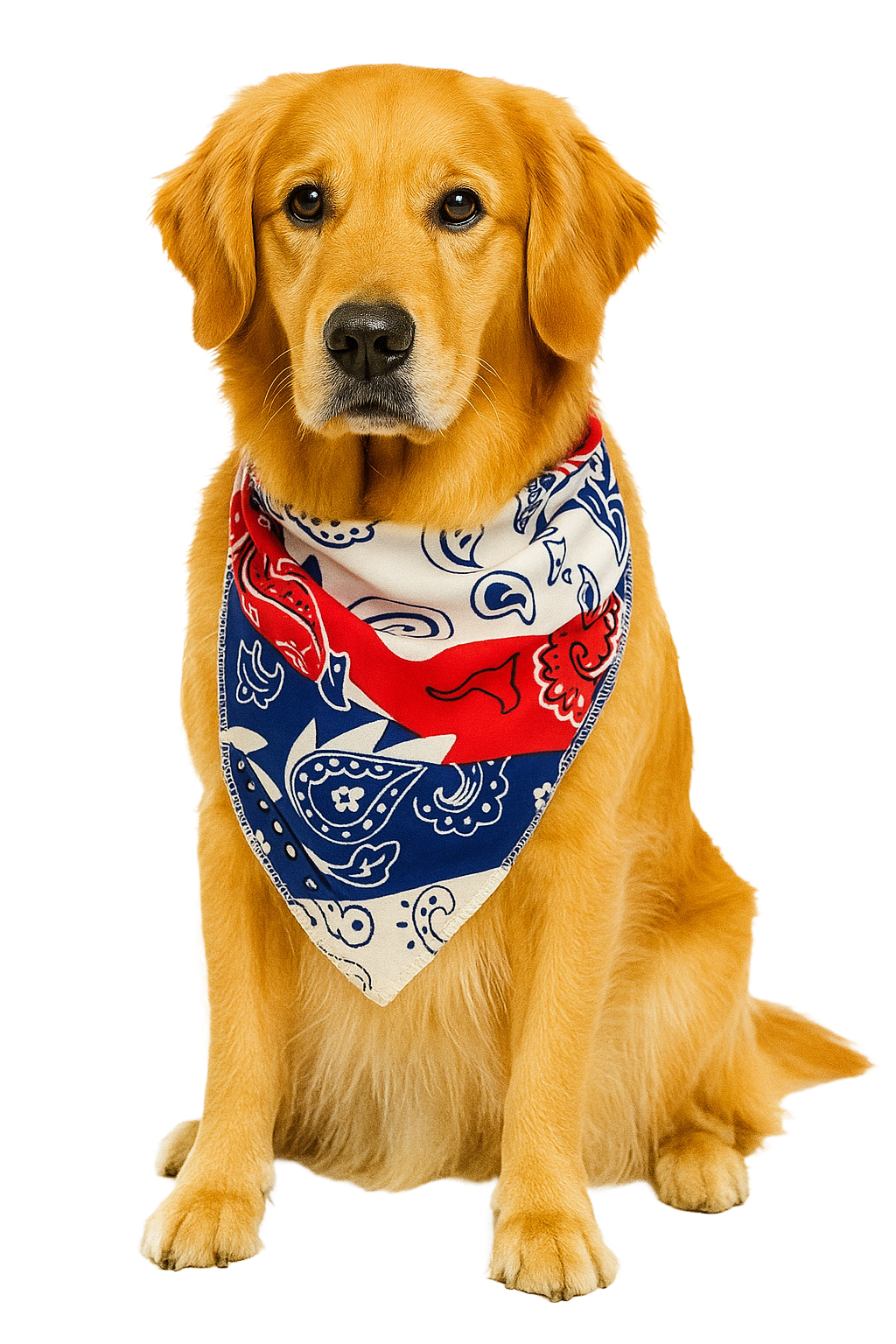 S3251 Multicolor Paisley Triangle Bandana 100% Premium Cotton