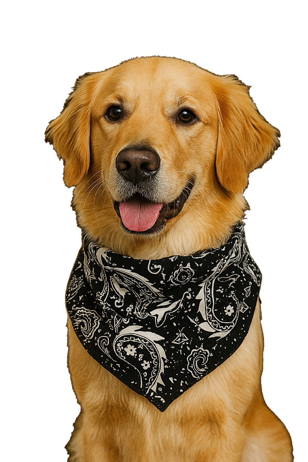 S3253 Rustic Navy Paisley Triangle Bandana 100% Premium Cotton