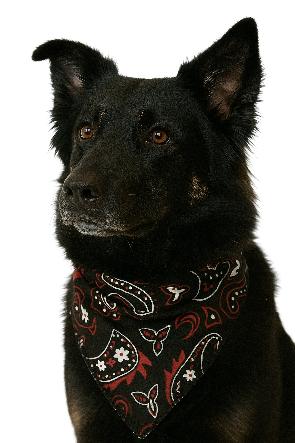 S3256 Navy and Red Paisley Triangle Bandana 100% Premium Cotton
