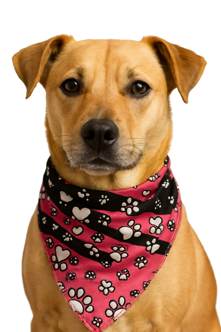 S3260 Paws & Bones Bandana, Pinky
