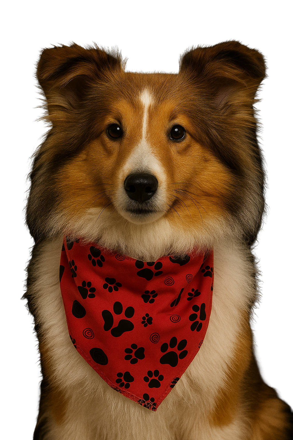 S3266 Paws Bandana, Red