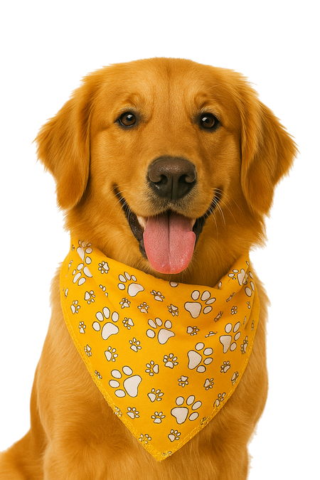 S3044  White Paws Bandana