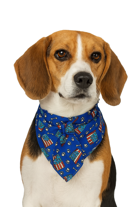 S3005 Patriotic Doggie Bandana, Blue