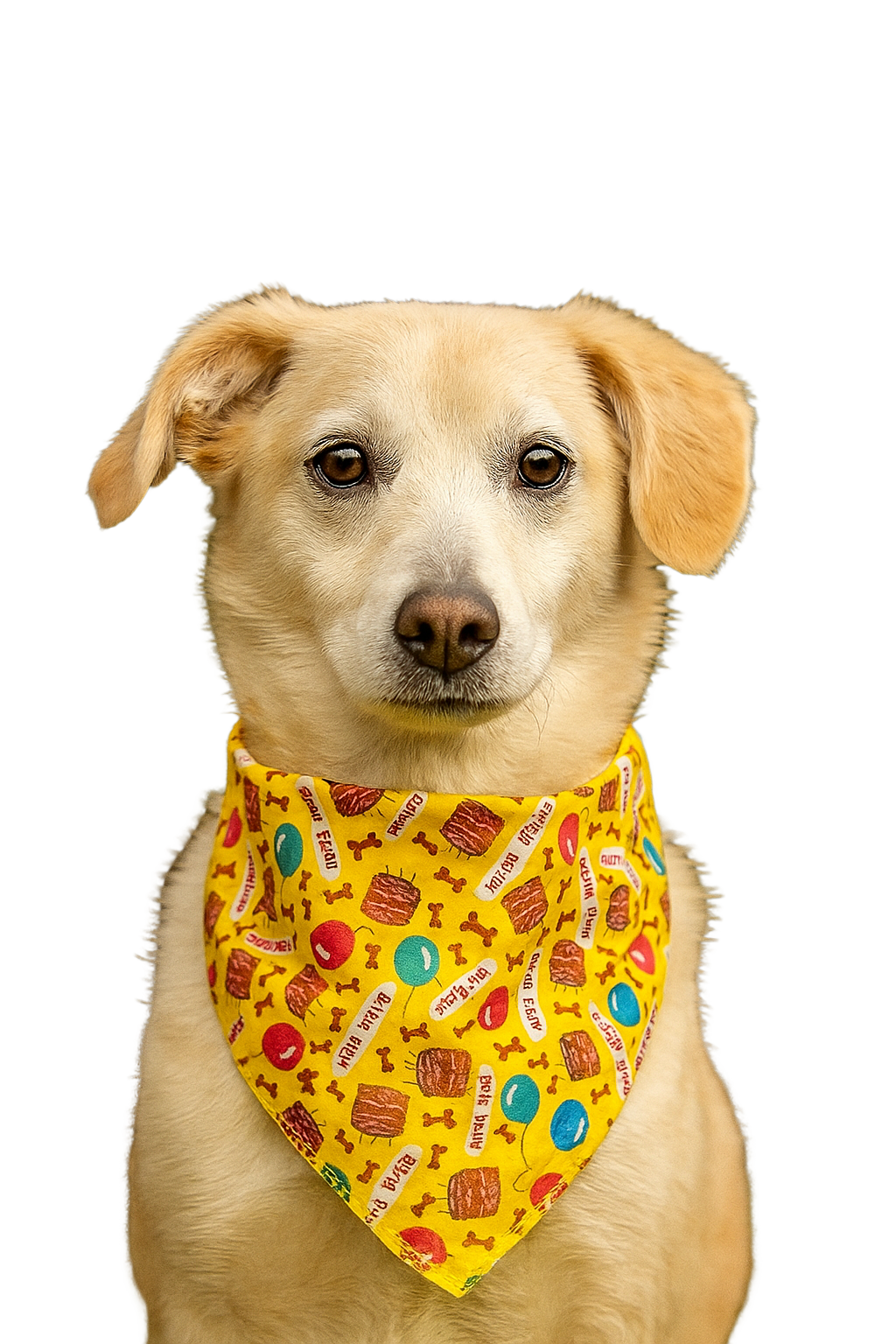 SA3015 Birthday Cake Doggie Bandana, Yellow