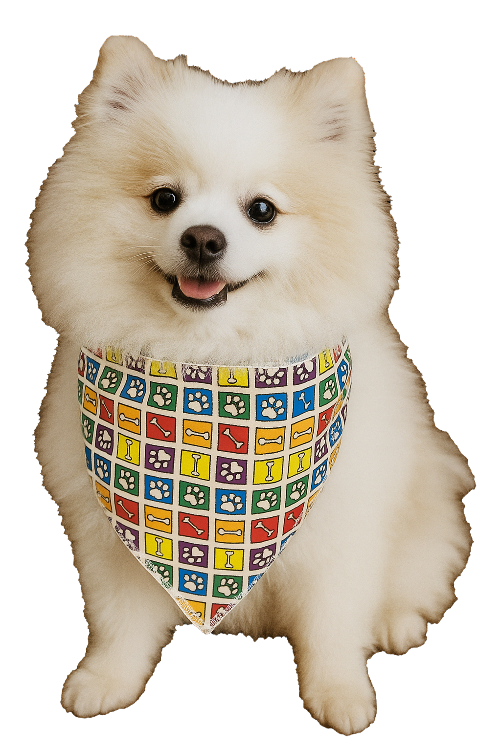 SA3099 Paws & Bones Colorful Bandana