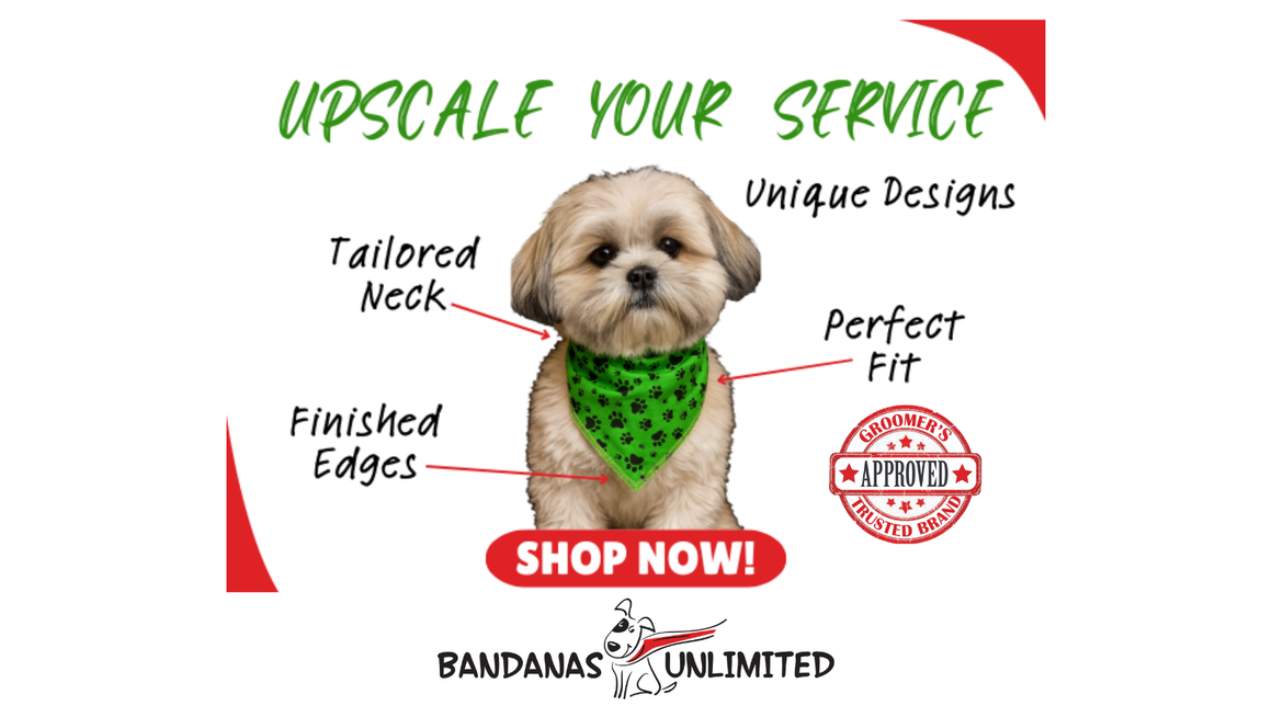 PKS9 60 Assorted EASTER Tieback Dog Grooming Bandanas / Groomers Bulk Package