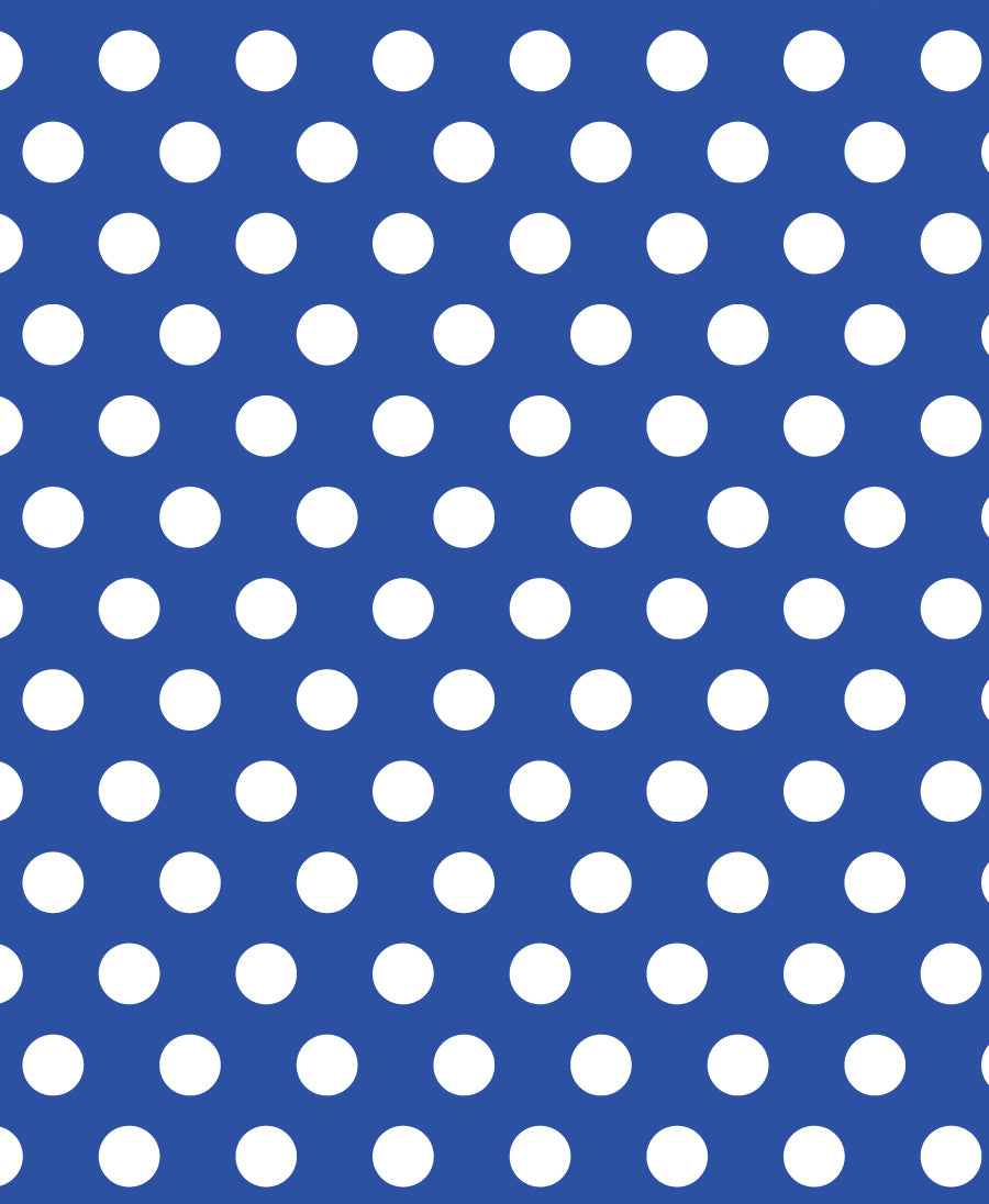 F7046 White Dots Doggie Fabric, Blue