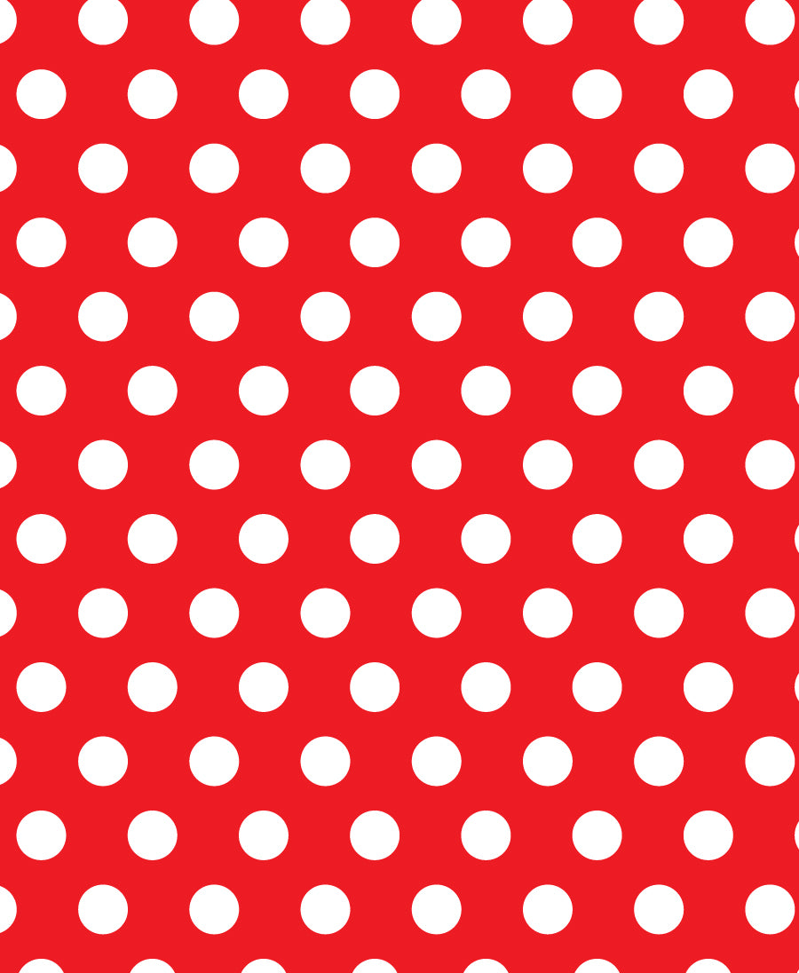 F7049 White Dots Doggie Fabric, Red
