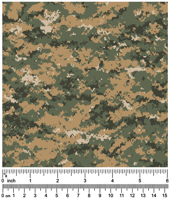 F7042 Digital Camo Doggie Fabric, Green
