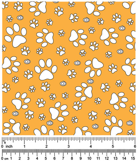 F7044 White Paws Fabric