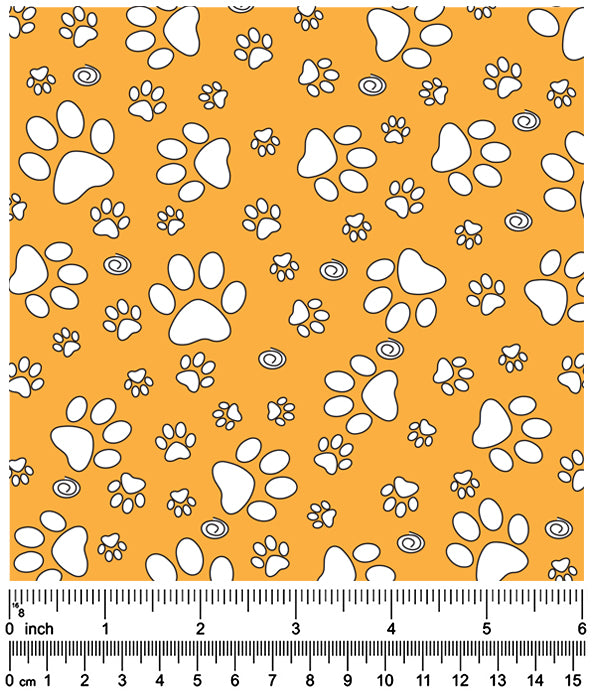 F7044 White Paws Fabric