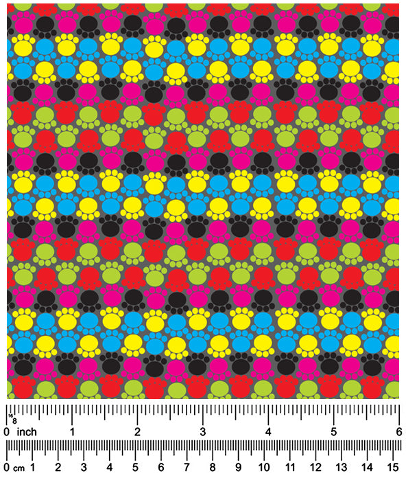 F7045 Colorful Paws Fabric
