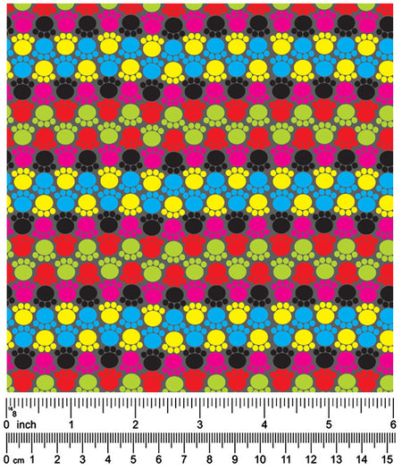 F7045 Colorful Paws Fabric