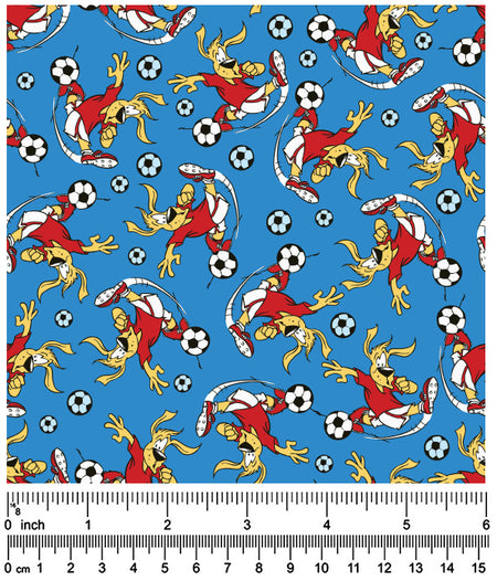 F7084 Soccer Football Doggie Fabric, Blue