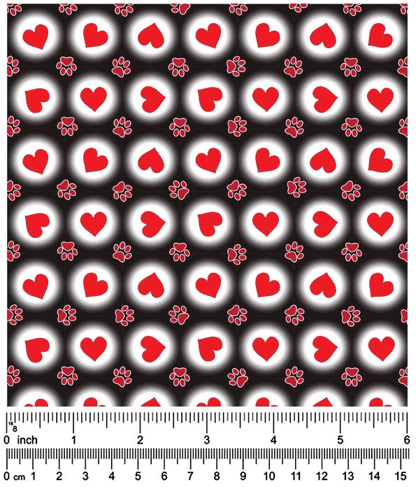 F7275 Hearts & Paws Valentine's Fabric