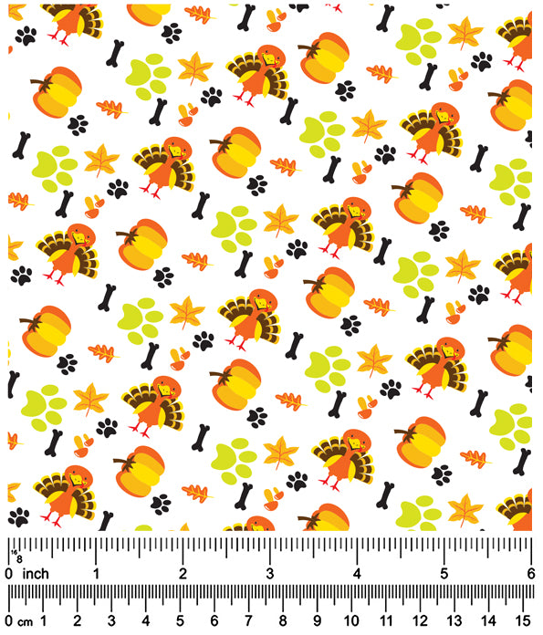FA7094 Thanksgiving Doggie Fabric