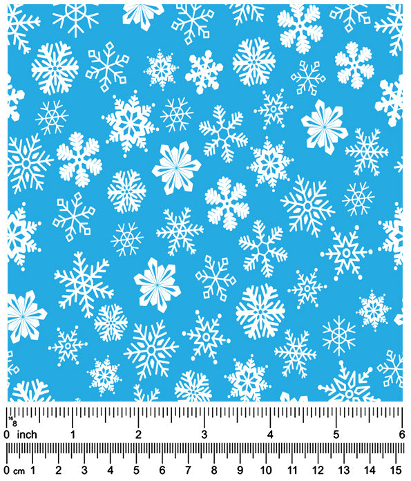 F7097 Snowflakes Blue
