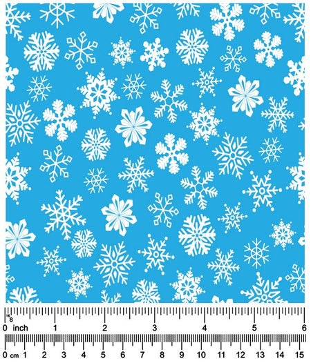 F7097 Snowflakes Blue
