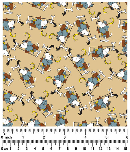 F7098 Night In Shining Armor Doggie Fabric, Brown