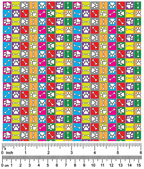 FA7099 Paws & Bones Bandana
