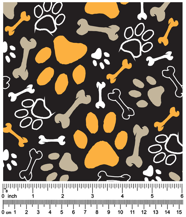 F7131 Halloween Fabric Black