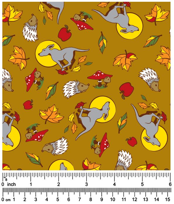 FA7176 Fall Nature Doggie Fabric