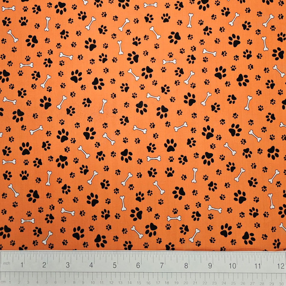 F7075 Tiny Paws & Bones, Orange
