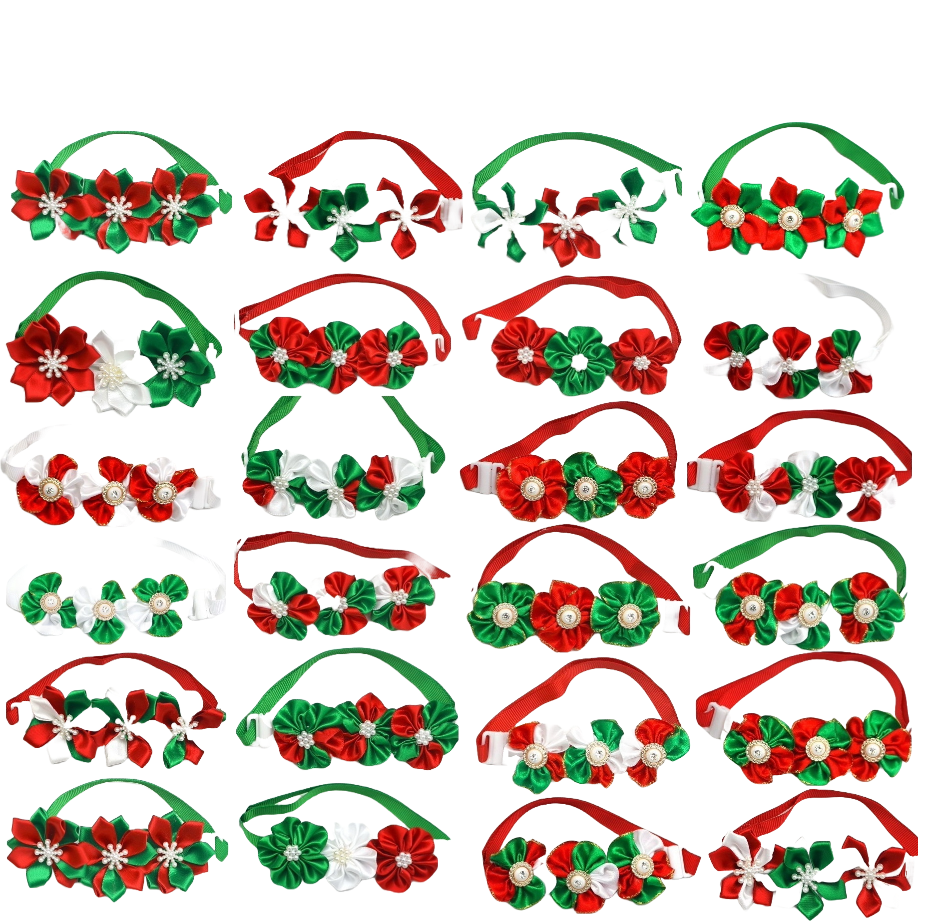 FC2 12 Mix Pack Christmas Flower Collars