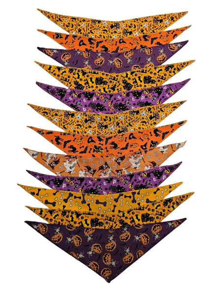 SPKS12 Bandanas Variety Pack Per Size - 12 assorted HALLOWEEN bandanas  