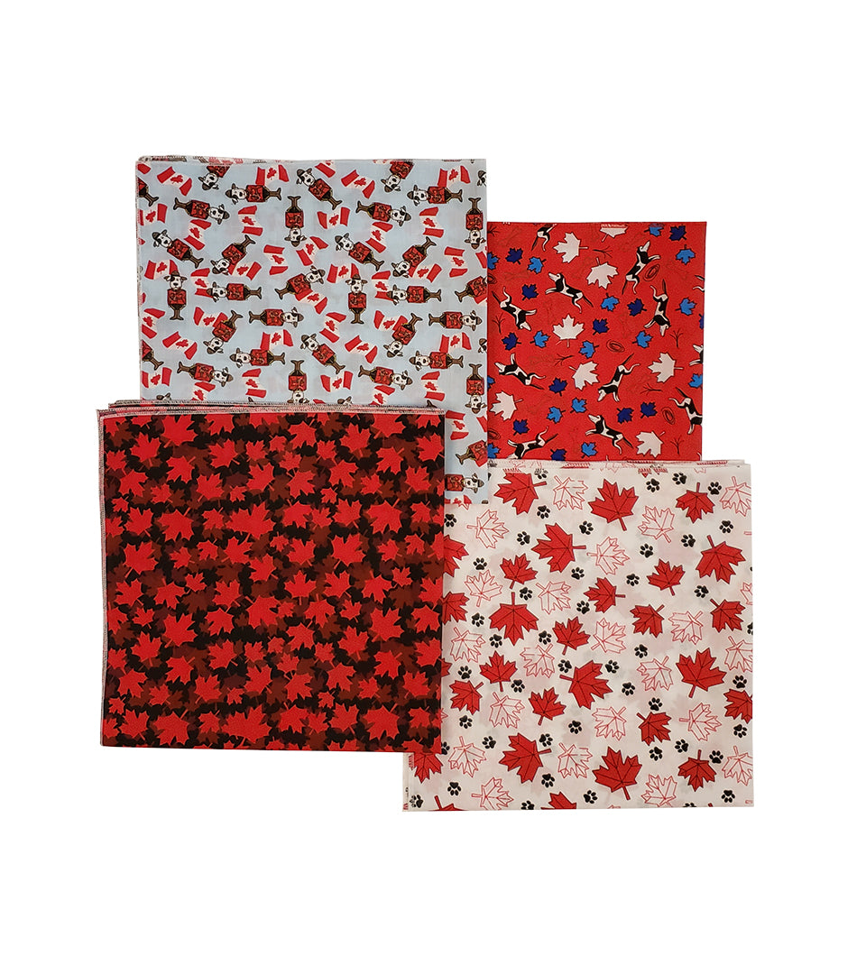 PKSQ5 12 Assorted PATRIOTIC Square Dog Grooming Bandanas / Groomers Bulk Package